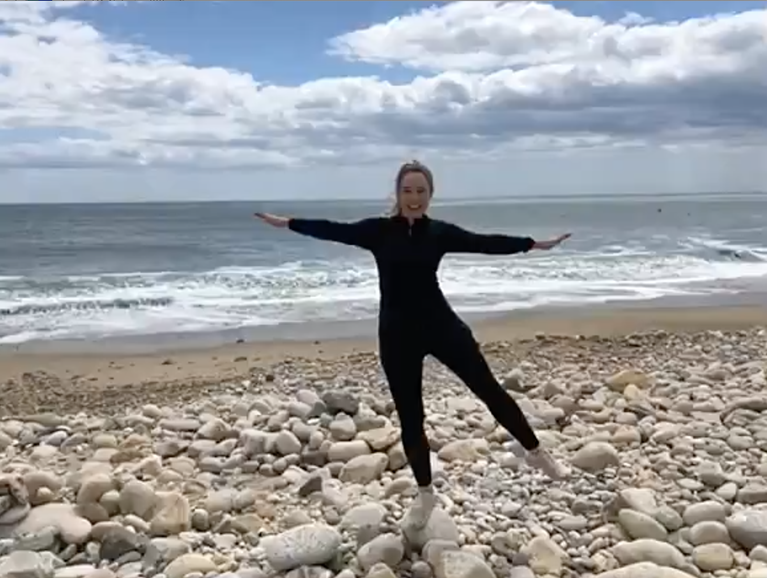 Sophie on beach