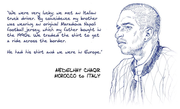 Abdelhay Chaqir, Morocco to Italy